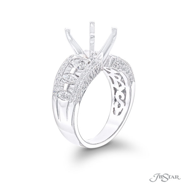 Semi Mount Signature Design Marquise Baguette Round Diamond