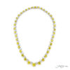 One-of-a-Kind Certified Fancy Yellow Diamond Necklace  2.61 ct Radiant-Cut Fancy Yellow Diamond Center in Pure Platinum