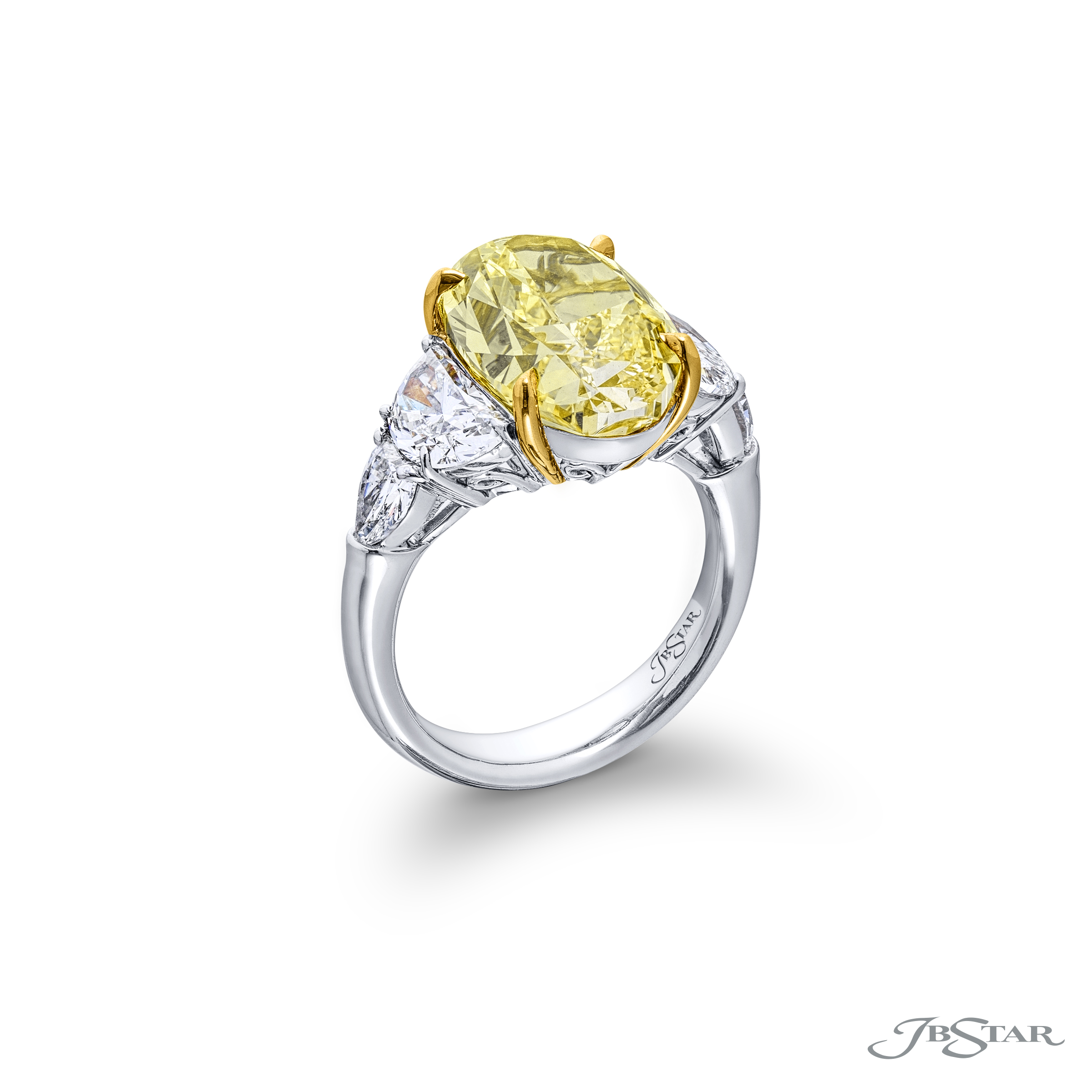 Fancy Yellow Oval Diamond Solitaire Ring – Ascot Diamonds