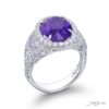 Purple sapphire and diamond ring 6.00ct oval purple sapphire