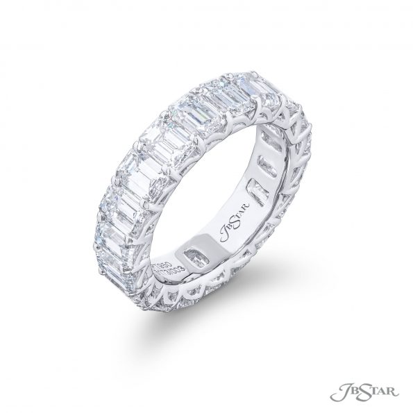 Diamond Eternity Band Emerald-Cut 6.85 ctw. Shared Prong