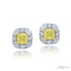 Timeless GIA Certified Fancy Yellow Radiant-Cut Diamond Earrings in Platinum & 18K Yellow Gold