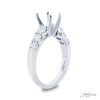 Platinum Semi-Mount Ring SettingRadiant Cut Diamonds