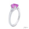 Pink sapphire and diamond ring 2.04 ct. oval pink sapphire