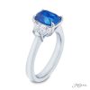 Oval sapphire and diamond ring 2.36 ct.