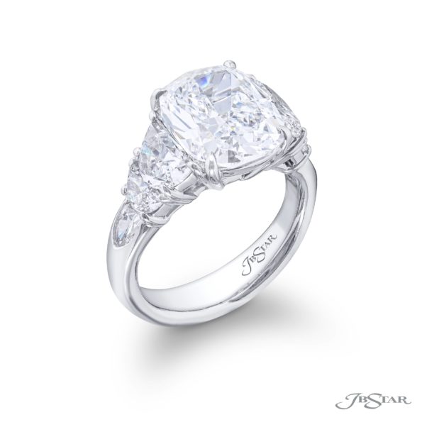 5.01 ct Platinum Cushion Cut Diamond Engagement Ring