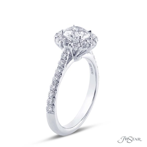 Diamond Engagement Ring 1.00 ct Halo Setting GIA Certified