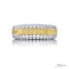Princess cut fancy yellow diamond wedding band