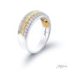 Princess cut fancy yellow diamond wedding band