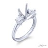 Diamond Semi Mount 1.00 ctw. Cushion Cut Shared Prong