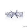 Platinum Semi-Mount Engagement Ring with 8 Round Diamonds