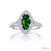 Emerald & Diamond Ring Marquise 0.98 ct Emerald Micro Pave