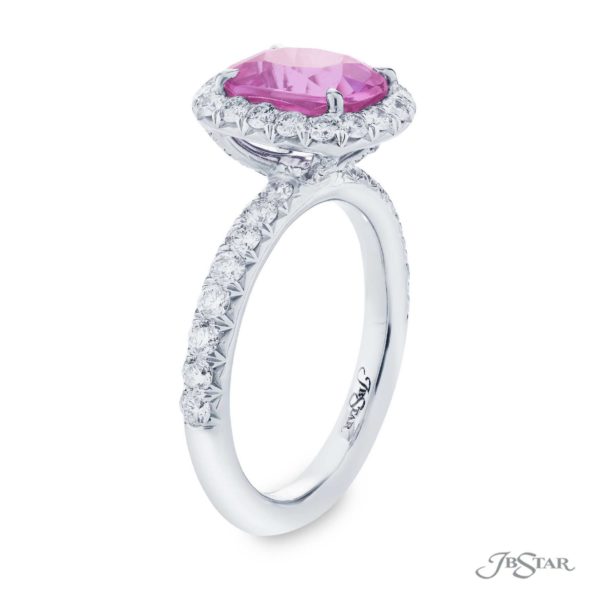 3.03 ct. Pink Sapphire and Diamond RingJewelry