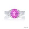 2.85 ct. Oval Pink Sapphire & Diamond Ring in Platinum