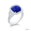 Sapphire & Diamond Ring 5.64 ct. Cushion Cut GIA Certified