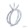 Diamond Semi-Mount Split Shank Micro Pave Setting