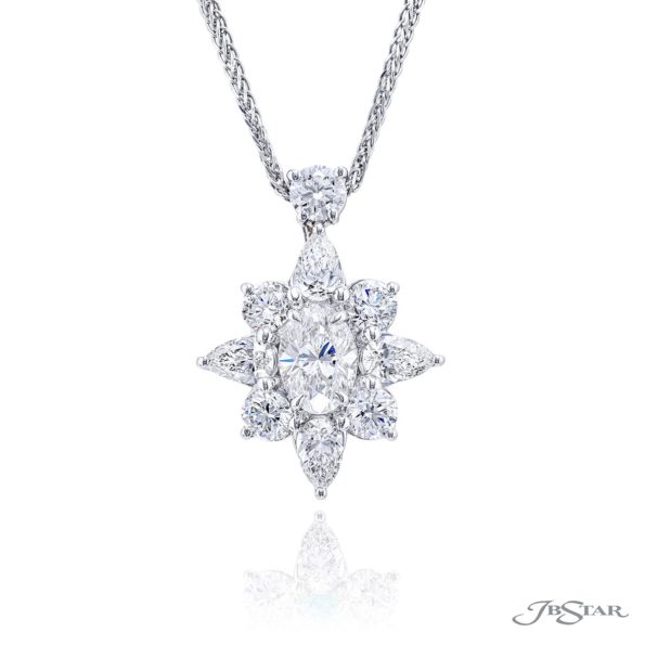 Exquisite Style: Unique 0.91 ct. GIA Certified Oval Diamond Pendant in Platinum