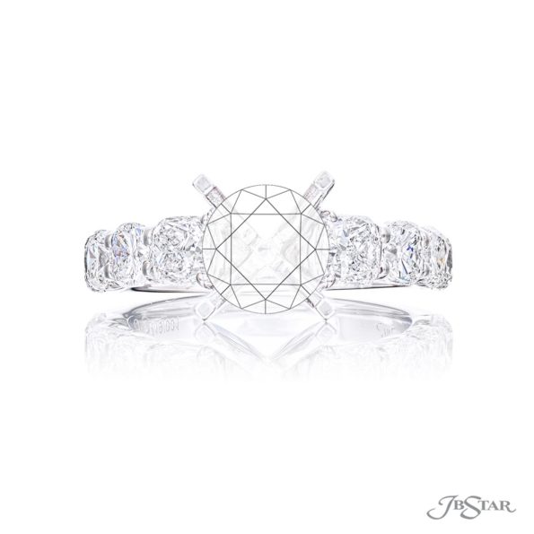 | Diamond Semi-Mount Setting 8 Cushion-Cut