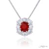 Exquisite Style: 3.04 ct Certified Burma Ruby Pendant with Pear and Round Diamonds in Platinum