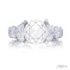 Diamond semi-mount half-moon and round diamonds