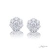 Magnificent Round Diamond Halo Stud Earrings in Platinum