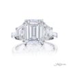 3.70 ct. Emerald-Cut Diamond Engagement Ring in Platinum