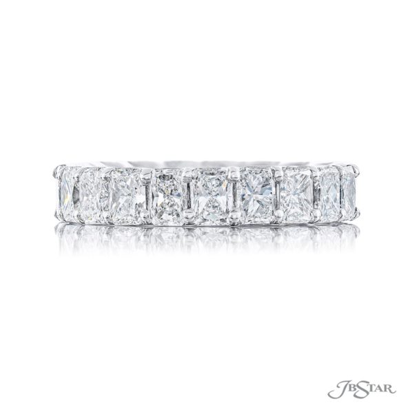 Diamond Eternity Band 20 Radiant Cut Diamonds Shared Prong