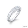 Elegance Elevated | Classic Single-Row Square Emerald-Cut Diamond Band in Pure Platinum
