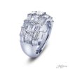Diamond & Platinum Wedding BandEmerald-Cut