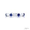 Sapphire & Diamond Eternity Band Marquise & Round 1.07 ctw.