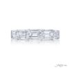 Elegance Elevated | Classic Single-Row GIA-Certified East-to-West Emerald-Cut Diamond Band