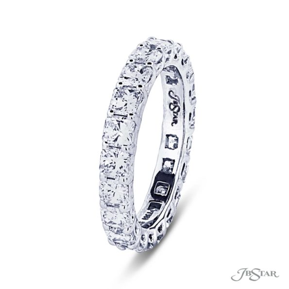 diamond eternity band radiant cut diamonds