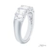 Diamond wedding band 5 emerald-cut diamonds 2.87ctw