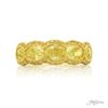 Fancy Yellow Diamond Band 2.84 ctw Oval Bezel-Set 18KY Gold