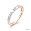 Diamond Wedding Band Round & Emerald-Cut 18KY Pink Gold