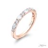 Elegance Elevated: Diamond Wedding Band | Emerald & Round-Cut | 18K Pink Gold