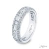 Diamond wedding band multi row baguette and round diamonds