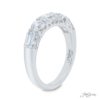 Iconic Single-Row Diamond Band | Emerald-Cut & Round Diamonds in East-to-West Platinum Design