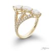 Diamond ring oval and pear diamonds unique design