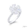 Flower diamond ring pear and round diamonds