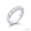 Iconic Single-Row Emerald-Cut Diamond Band | Nine Diamonds in Pure Platinum