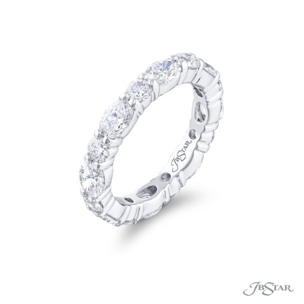 Diamond Wedding Band Round & Oval 2.90 ctw. Shared Prong