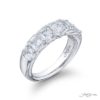 Classic Single-Row Diamond Band | Emerald & Square Emerald-Cut Diamonds in Platinum