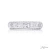 Wedding Band Princess Baguette and Round Diamonds Channel Set