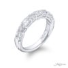 Single-Row Diamond Band | Round & Square Emerald-Cut Diamonds in Platinum