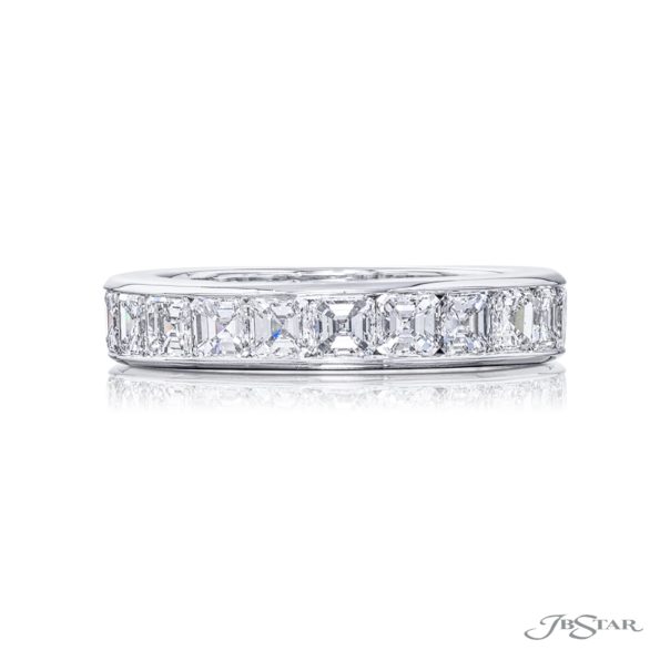 Diamond Eternity Band Square Emerald-Cut 3.25 ctw. Channel