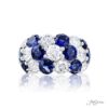 Sapphire & Diamond Multi-Row Band 3.60 ctw. Round