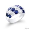 Sapphire & Diamond Multi-Row Band 3.60 ctw. Round