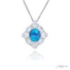 Exquisite Style: Unique 2.68 ct GIA-Certified Brazilian Paraiba and Diamond Pendant in Platinum