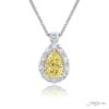 Exquisite Style: Our Timeless 3.60 ct. Fancy Yellow and Diamond Pendant in Platinum